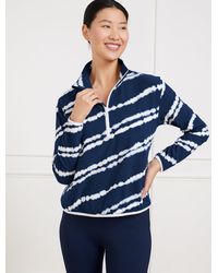 Talbots - Lightweight Woven Stretch Half-zip Pullover Sweater - Lyst