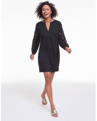 Aqua Club - Eyelet Jersey Dress Cover-up - Lyst