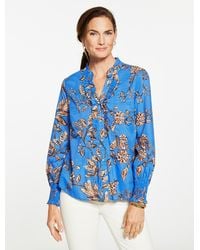 Talbots - Smocked Cuff Ruffle Top - Lyst