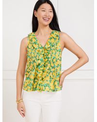 Talbots - Pintuck Ruffle Trim Top - Lyst