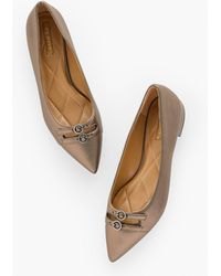 Talbots - Scarlet Metallic Cut Out Nappa Flats - Lyst