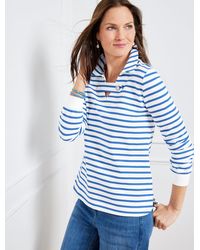 Talbots - Stripe Collar Sweatshirt - Lyst