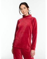 Talbots - Sky Lounge Velour Mockneck Pullover Sweater - Lyst
