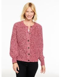 Talbots - Shaker Stitch Crewneck Cardigan Sweater - Lyst