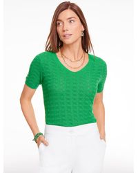 Talbots - Short Sleeve V-neck Pullover Sweater - Lyst