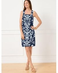 Talbots - Sleeveless Linen Blend Shift Dress - Lyst