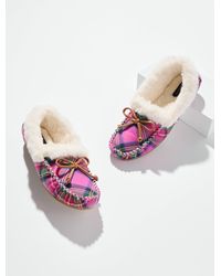 Talbots - Ruby Graceful Plaid Flannel Moccasins Shoes - Lyst