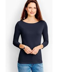 Talbots - Pima Cotton Bateau Neck T-shirt - Lyst