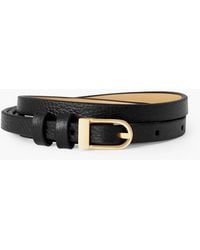 Talbots - Slim Leather Belt - Lyst