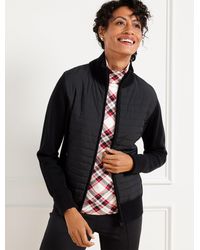 Talbots - Quilted Mockneck Sweater Jacket - Lyst