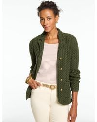 Talbots - Cable Knit Blazer - Lyst