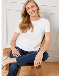 Talbots - Pima Short Sleeve Crewneck T-shirt - Lyst