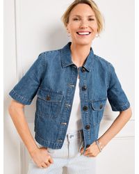 Talbots - Short Sleeve Jean Jacket - Lyst