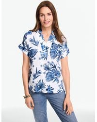 Talbots - Extended Shoulder Linen Popover Shirt - Lyst