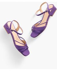 Talbots - Viv Strappy Nappa Block Heel Sandals - Lyst