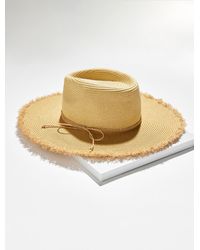 Talbots - Frayed Edge Straw Beach Hat - Lyst