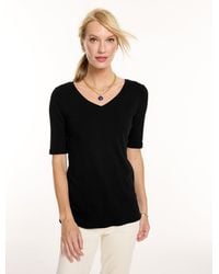 Talbots - Pima Cotton V-neck T-shirt - Lyst