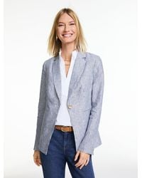 Talbots - Classic Linen Single Button Blazer - Lyst