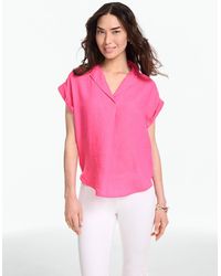 Talbots - Extended Shoulder Linen Popover Shirt - Lyst
