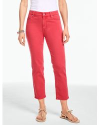 Talbots - Straight Crop Lightweight Jeans - Lyst