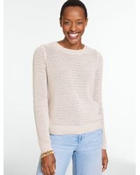 Talbots - Open Stitch Crewneck Sweater - Lyst