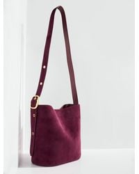 Talbots - Cora Suede Bucket Bag - Lyst