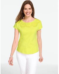 Talbots - Eyelet Seashell T-shirt - Lyst