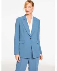 Talbots - Polished Crepe Single Button Blazer - Lyst