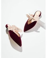 Talbots - Portia Bow Velvet Mules - Lyst