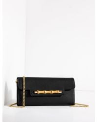 Talbots - Pebble Leather Bamboo Clutch - Lyst