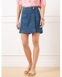 Talbots - Summerweight Denim Skort - Lyst