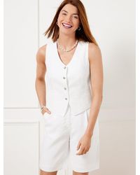 Talbots - Linen Short Vest - Lyst