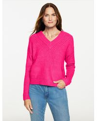 Talbots - Wool Blend V-neck Sweater - Lyst