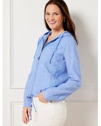 Talbots - Washed Linen Hooded Jacket - Lyst