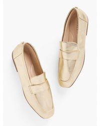 Talbots - Audrey Metallic Nappa Loafers - Lyst