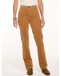 Talbots - Stretch Corduroy Straight Leg Pants - Lyst