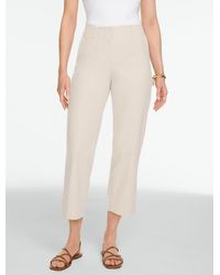 Talbots - Stretch Linen Straight Leg Crop Pants - Lyst