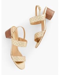 Talbots - Mimi Quilted Leather Sandals - Lyst