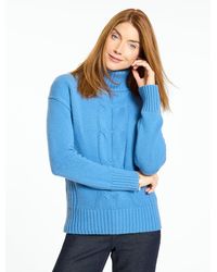 Talbots - Cable Knit Turtleneck Sweater - Lyst