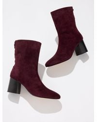 Talbots - Aster Flare Block Heel Booties - Lyst