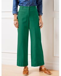 Talbots - Wide Ankle Twill Pants - Lyst