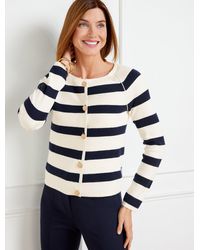 Talbots - Striped Sweater Jacket - Lyst