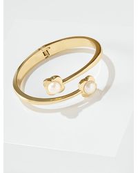 Talbots - Clover Pearl Hinge Bracelet - Lyst