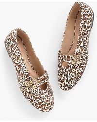 Talbots - Vera Leopard Mary Jane Ballet Flats - Lyst