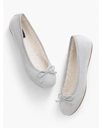 Talbots - Blakely Cozy Suede Ballet Slippers - Lyst