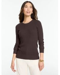 Talbots - Micro Cable Sweater - Lyst