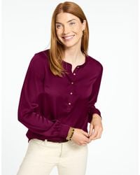 Talbots - Soft Satin Charmeuse Top - Lyst