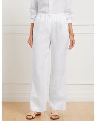 Talbots - Wide Leg Washed Linen Pants - Lyst