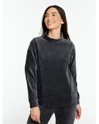 Talbots - Sky Lounge Velour Sparkle Mockneck Pullover Sweater - Lyst
