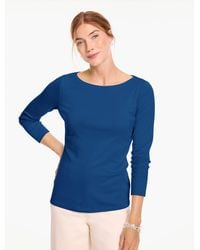Talbots - Solid Bateau Neck T-shirt Pima Cotton - Lyst